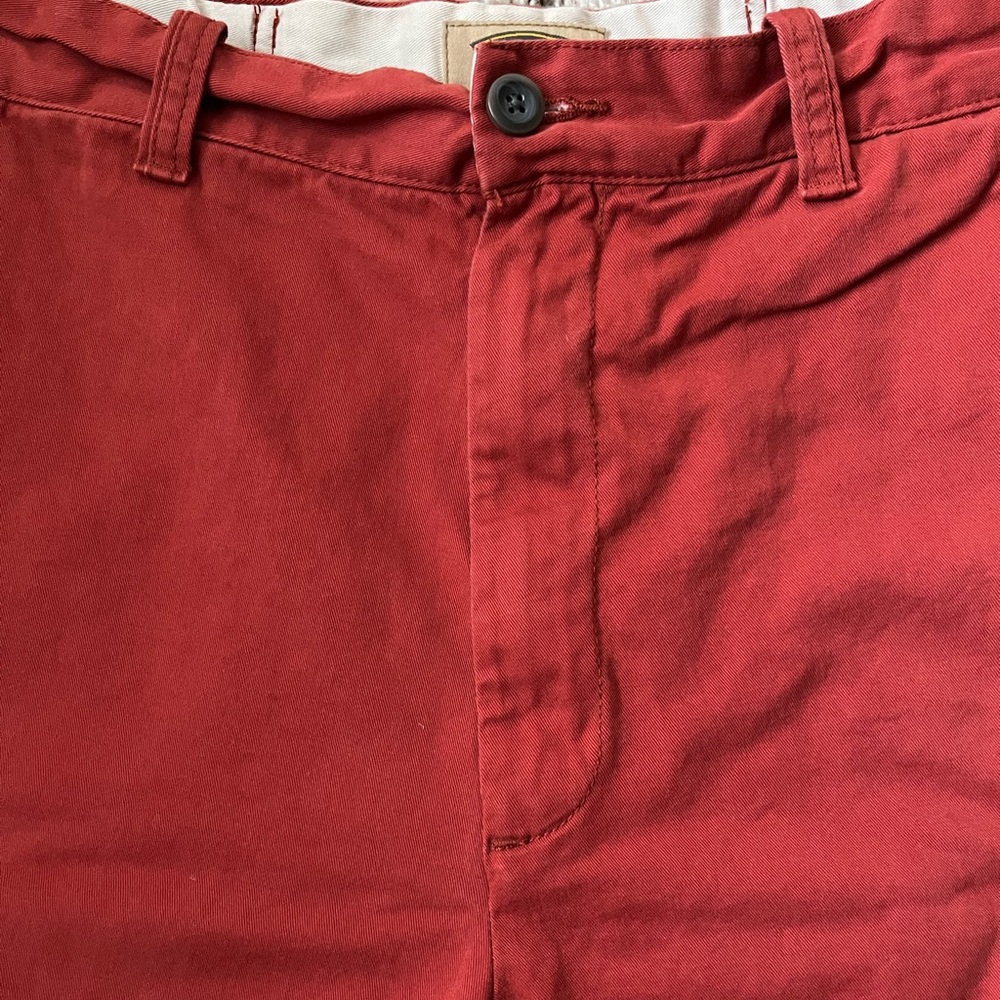 The Foundry Supply Co Chino Pants | Waist 48 | Red | 100% Cotton - Picture 10 of 13